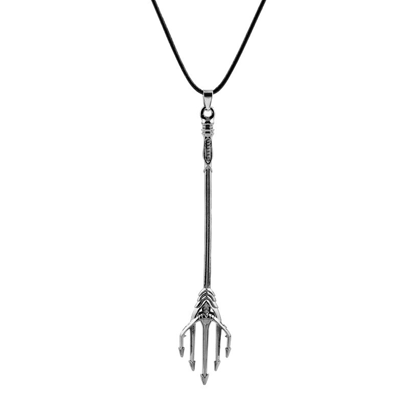 Spot Goods#Aquaman Aquaman Trident Necklace Diving Man Weapon Model Pendant Accessory0118hw