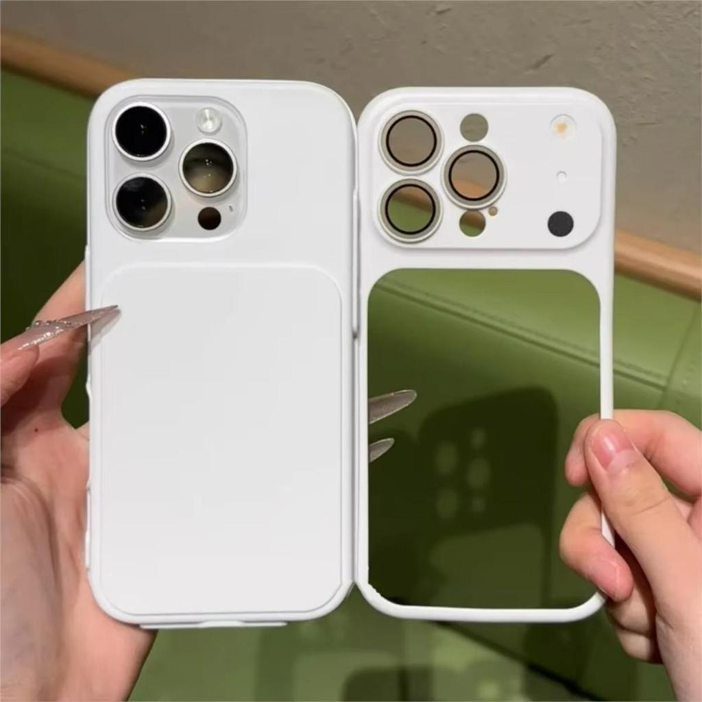 เคสโทรศัพท์ 2in1 เปลี่ยนเป็น 17 Pro Max ได้ทันที สำหรับ iPhone Air 16 15 14 13 12 Pro Max พร้อมฝาครอบป้องกันเลนส์แบบด้าน