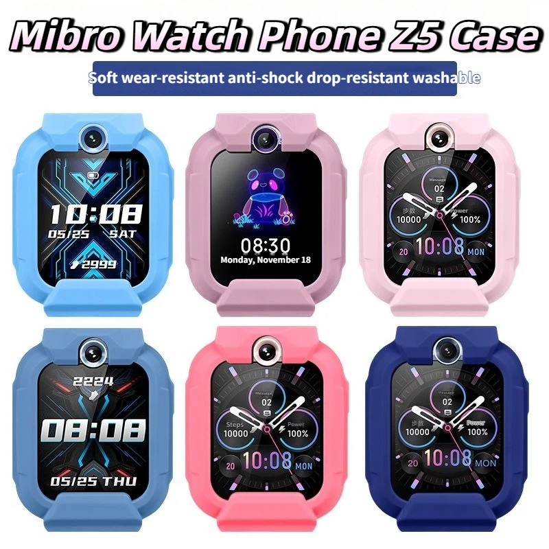 【สินค้ามี】 กล่องป้องกันการตกแบบยางนุ่ม สำหรับ Mibro Watch Phone Z5 ปลอกหุ้มนาฬิกาโทรศัพท์ Mibro Watch Phone Z5