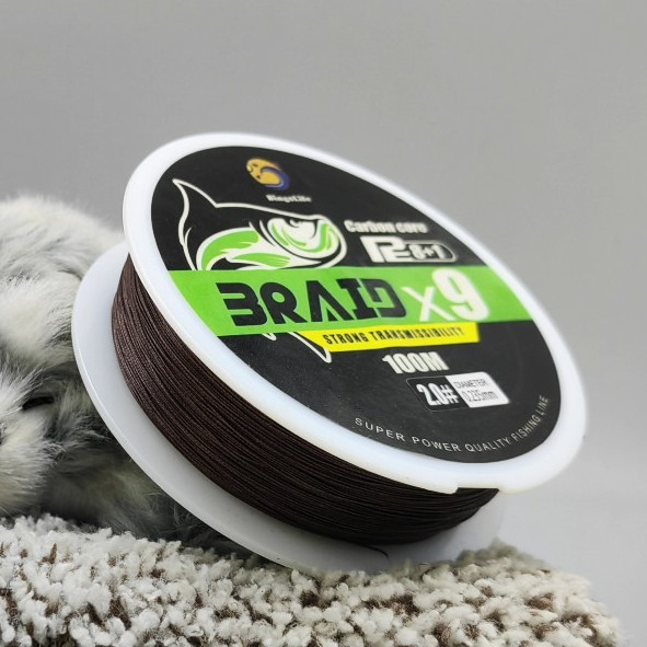 BingoLife สายตกปลาถัก PE X9 Fluorocarbon Core 100m 0.8 ~8.0 ความหนาแน่นสูง Smooth Strong 9.8kg ~ 52.