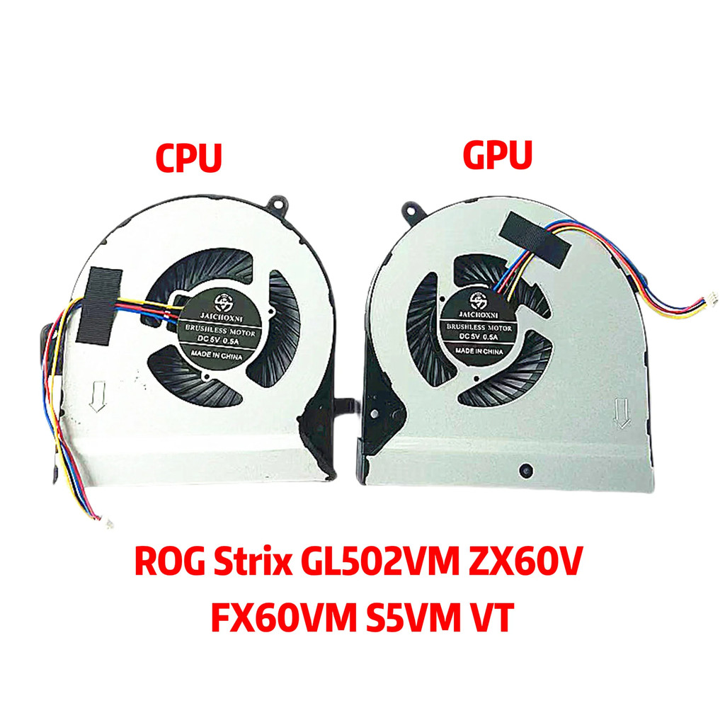 ใหม่ CPU GPU พัดลมระบายความร้อนแล็ปท็อปพัดลมระบายความร้อนสําหรับ ASUS ROG Strix GL502VM ZX60V FX60VM