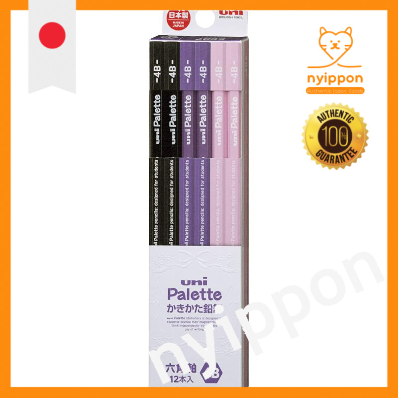 Mitsubishi Pencil Crayon Pencil Uni Palette 4B Writing Purple 1 Dozen K56374B