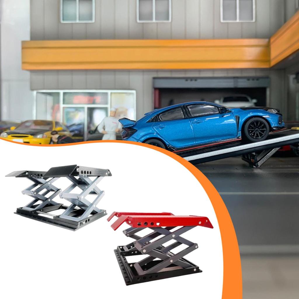 [svzfjuv] 1:18 Scale Car Lifter Model Garage Maintenance Tools ของสะสม Diorama