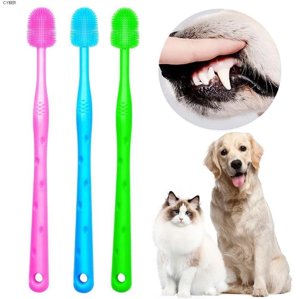 CYBER Cat แปรงสีฟัน Super Soft Creative Pet Mouth Cleaning Dog Cat ทําความสะอาดช่องปาก Face Blackhea