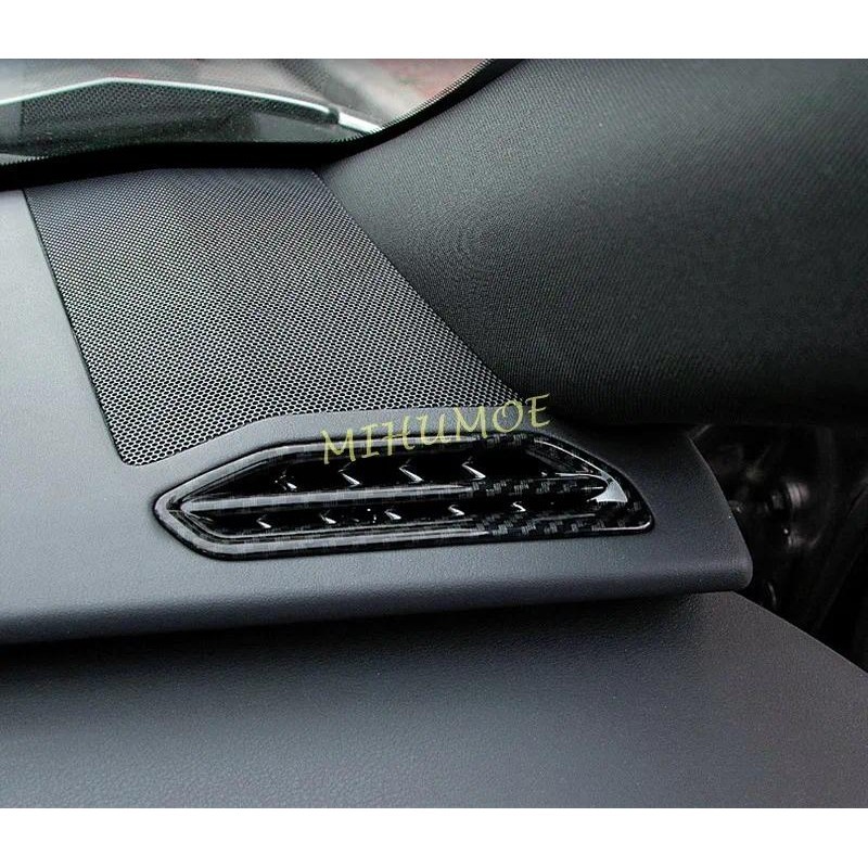 2 ชิ้นคาร์บอนไฟเบอร์คอนโซลกลางรถ Air Vent Outlet สติกเกอร์สําหรับ 2019-2024 Lexus UX200 UX250h UX300