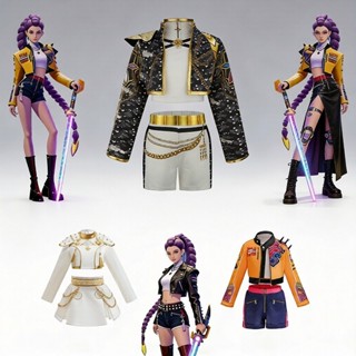 ใหม่ K-Pop Demon Hunter คอสเพลย์ชุดยาวชุดแฟชั่นสําหรับเด็กผู…