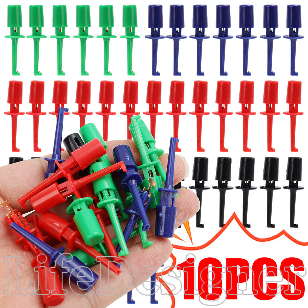[LifeDesigner] Mini Single Test Hook Clip Test Probe สําหรับการทดสอบอิเล็กทรอนิกส์ IC Grabber คลิปตะขอทดสอบเครื่องมือทรงกลมสีสันสดใส