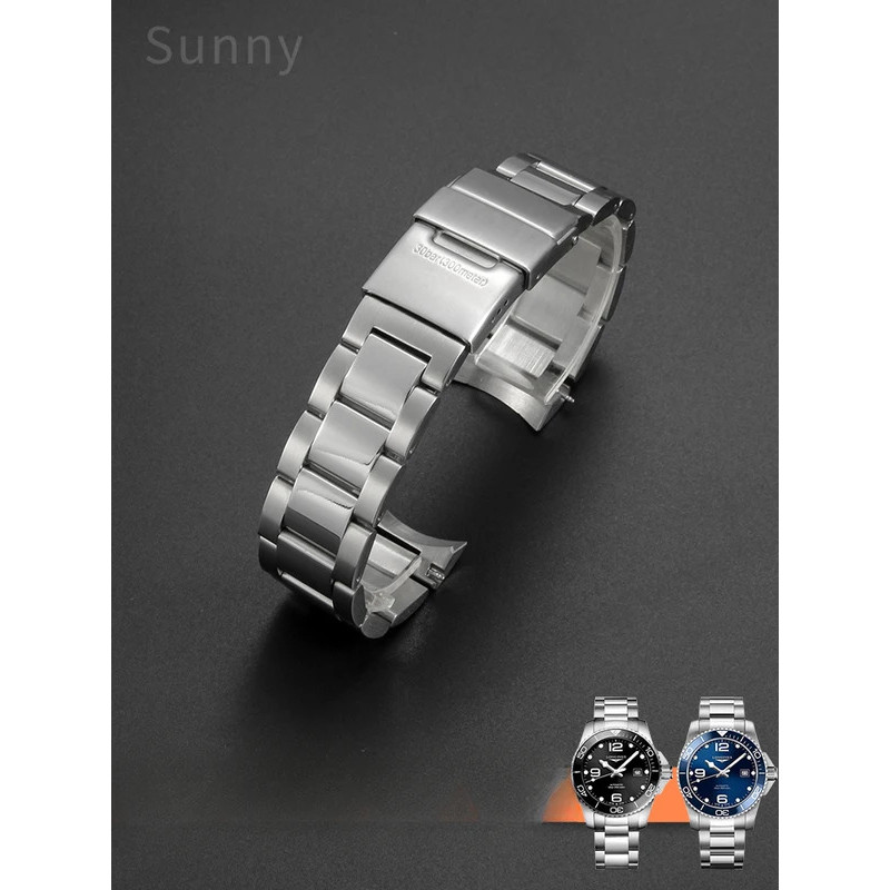 สําหรับ Longines Conquest Anti-Allergy นาฬิกาดําน้ํา 21 มม.L3.781.4 พับหัวเข็มขัดผู้ชาย L3.782.4 L3.