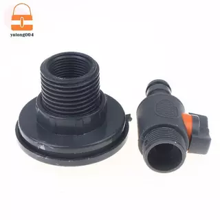 [PE] อะแดปเตอร์ถังน้ํา PVC, อะแดปเตอร์ถังน้ําทนทานพร้อมวาล์ว, ชุดขั้วต่อคอลเลกชันน้ําฝนการติดตั้ง Qui TH
