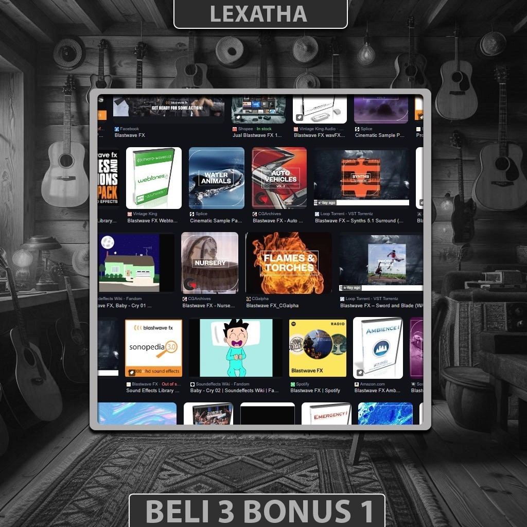 Blastwave FX TERLENGKAP - Technology Tones - Swells - Forest and Woodlands - Footsteps Bible DLL - ไ