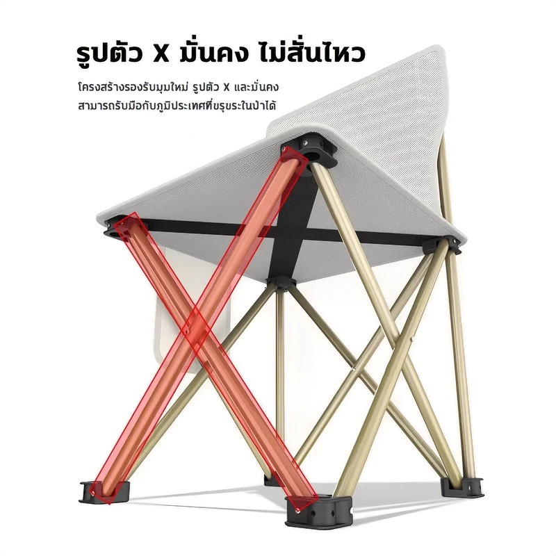เก้าอี้แคมป์ปิ้งพับได้ เก้าอี้สนามพกพา Camping Chair thumbnail 6