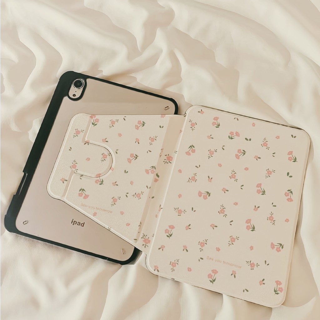 360° หมุนอะคริลิคดอกไม้ Flip Stand สําหรับ Huawei MatePad Pro 10.8 5G WiFi MRR-W29 MMR-W29 MRX-AN19 