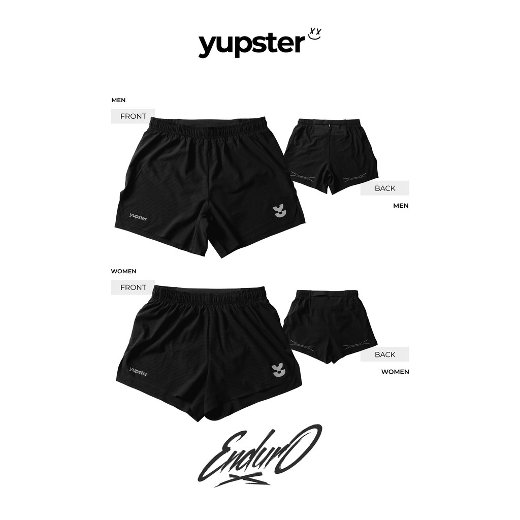 YUPSTER กางเกงวิ่ง รุ่น Enduro X Collection ผู้ชาย ผู้หญิง Running Shorts ยืดหยุ่น แห้งไวพิเศษ ระบายอากาศดี