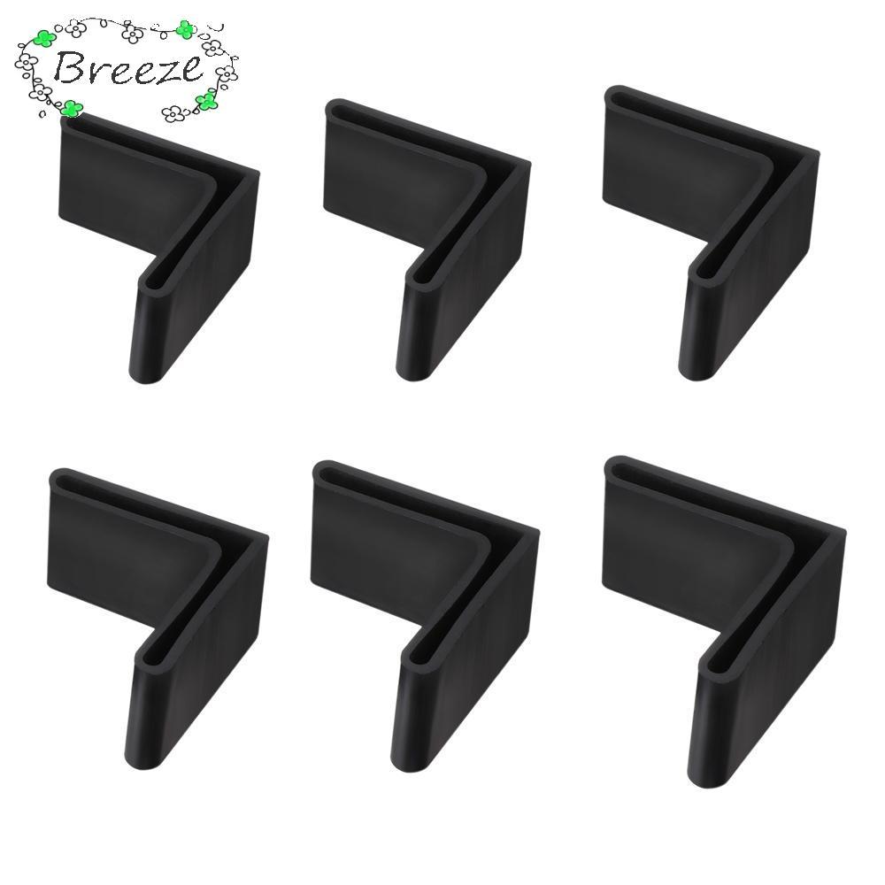 BREEZE 4PCS Foot Pad Bracket L ประเภทใช้สําหรับสามเหลี่ยมเหล็กเหล็กเตียงฐานยาง