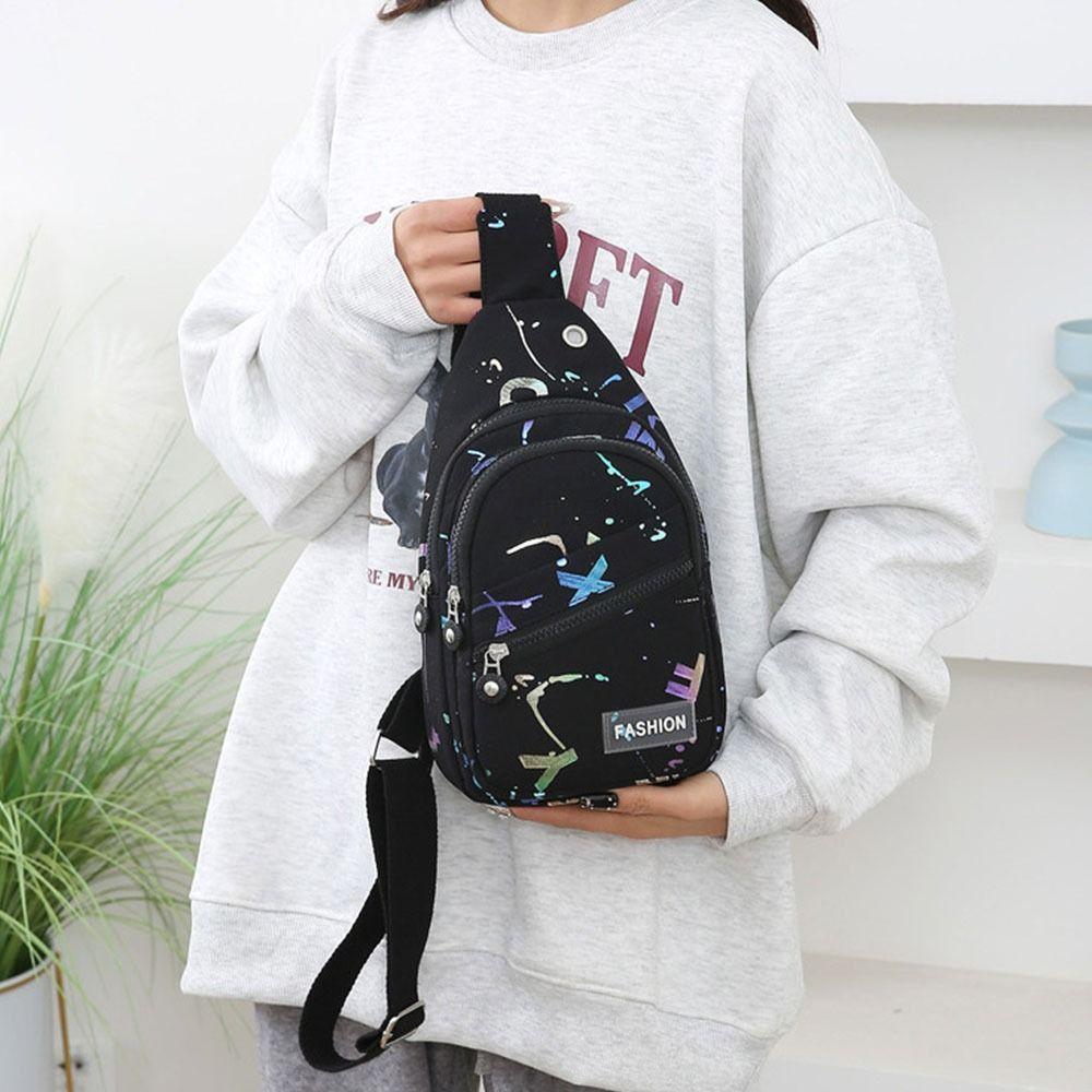 JOMATY กระเป๋าคาดหน้าอก, Fanny Pack กันน้ํากระเป๋าคาดเอว,ลําลองน้ําหนักเบา Multifuntional Hot Stamping ตัวอักษรกระเป๋าสะพายหน้าอก ราคา ถูกที่สุด ดีลบีเคเค แกลเลอรีภาพที่ 6