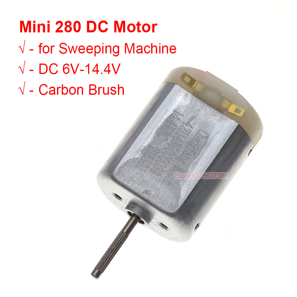 Mini 280 มอเตอร์ DC 6V 9V 12V 14.4V การใช้พลังงานต่ําเงียบ Side-sweepping เครื่องใช้ในครัวเรือนของเล