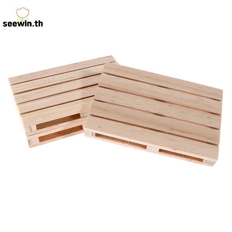 Seewin Mini Wooden Pallet เครื่องดื่ม Coasters สําหรับเครื่องดื่มร้อนและเย็น Wood Pallet th