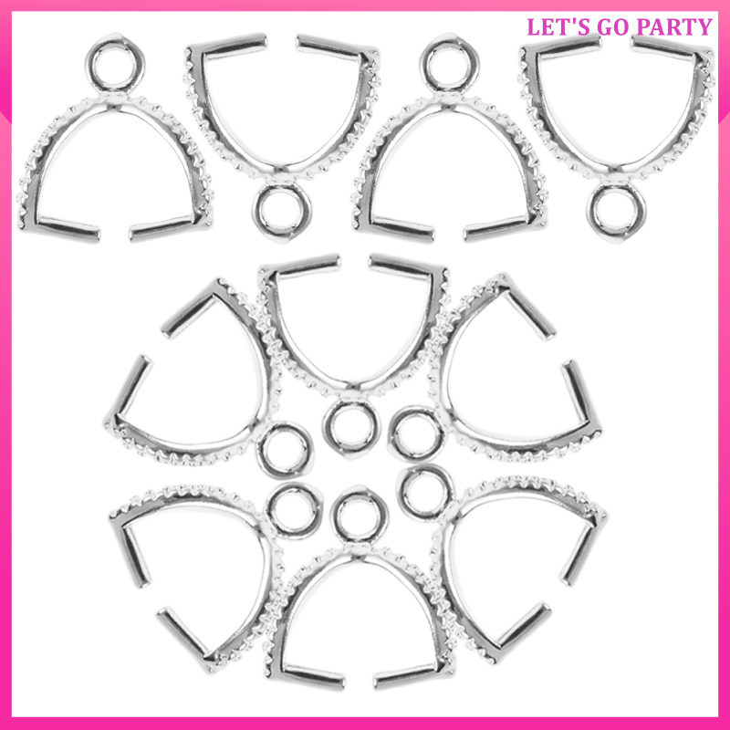 📎 10pcs ตัวล็อคพินทองแดงพร้อมคริสตัลสำหรับสร้อยคอจี้ ตะขอประกอบเครื่องประดับ