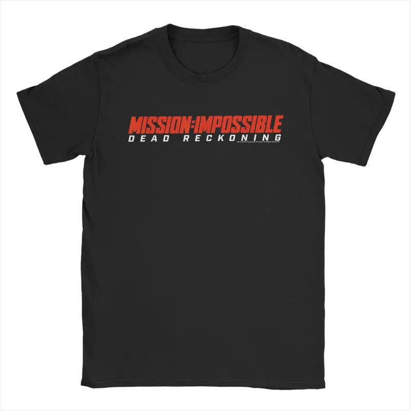 เสื้อยืดภาพยนตร์แอคชั่น Mission Impossible สำหรับผู้ชาย เสื้อยืดผ้าฝ้ายวินเทจ คอกลม ลาย Dead Reckoni