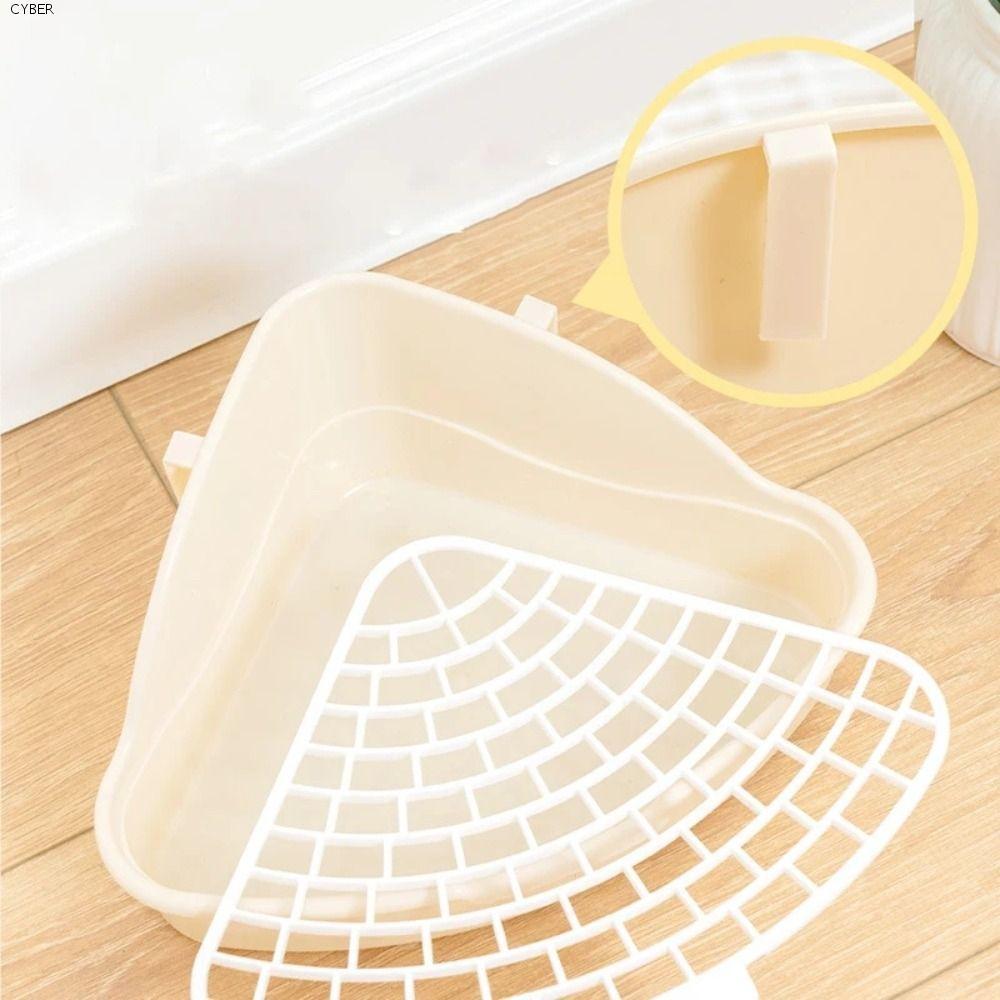 CYBER Rabbit Litter Box, Medium Hollowed-out Design Pet Corner Toilet Box, Pet Supplies Triangle Eas