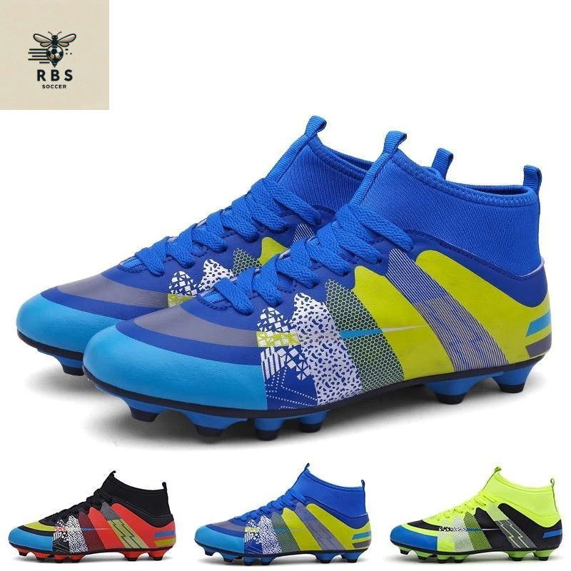 Boys' Football Shoes High Neck Futsal Shoes for Kids Men Soccer Shoes Kids Football Shoes Boots Spor