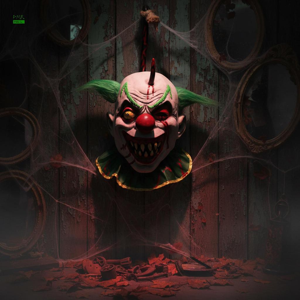 Zombie Design Latex Clown หน้ากากเหมาะสําหรับฮาโลวีนน่ากลัวตกแต่ง Party Prop