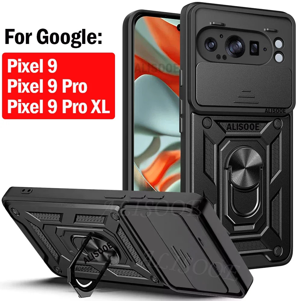 CASE GOOGLE PIXEL 9 / 9A / 9 PRO / 9 PRO XL IRING CASE MILITARY SLIDE CAMERA PNEW