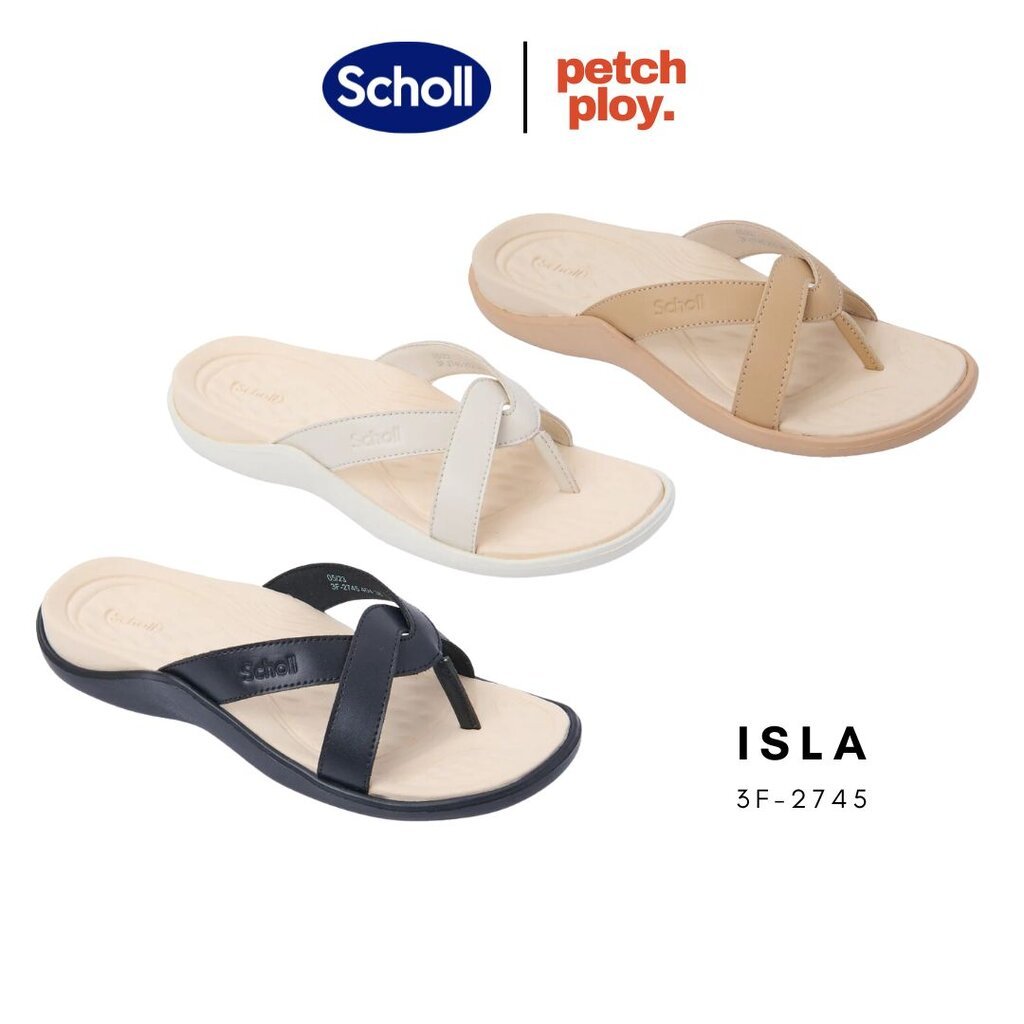 Scholl รุ่น ISLA 3F-2745 รองเท้าสกอลล์ของแท้ รองเท้าสุขภาพ สวมใส่สบายและทนทาน