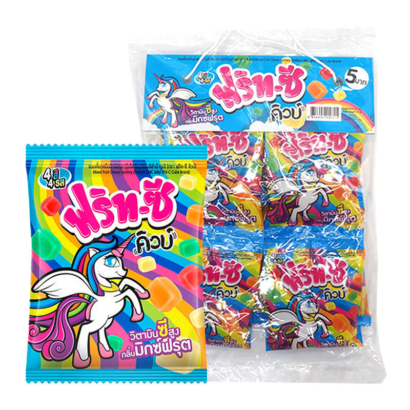 ฟริทซี คิวบ์มิกซ์ฟรุต 20 ก. 12 ซอง (FRIT-C Cube Mixed Fruit 20 g 12 sachets)