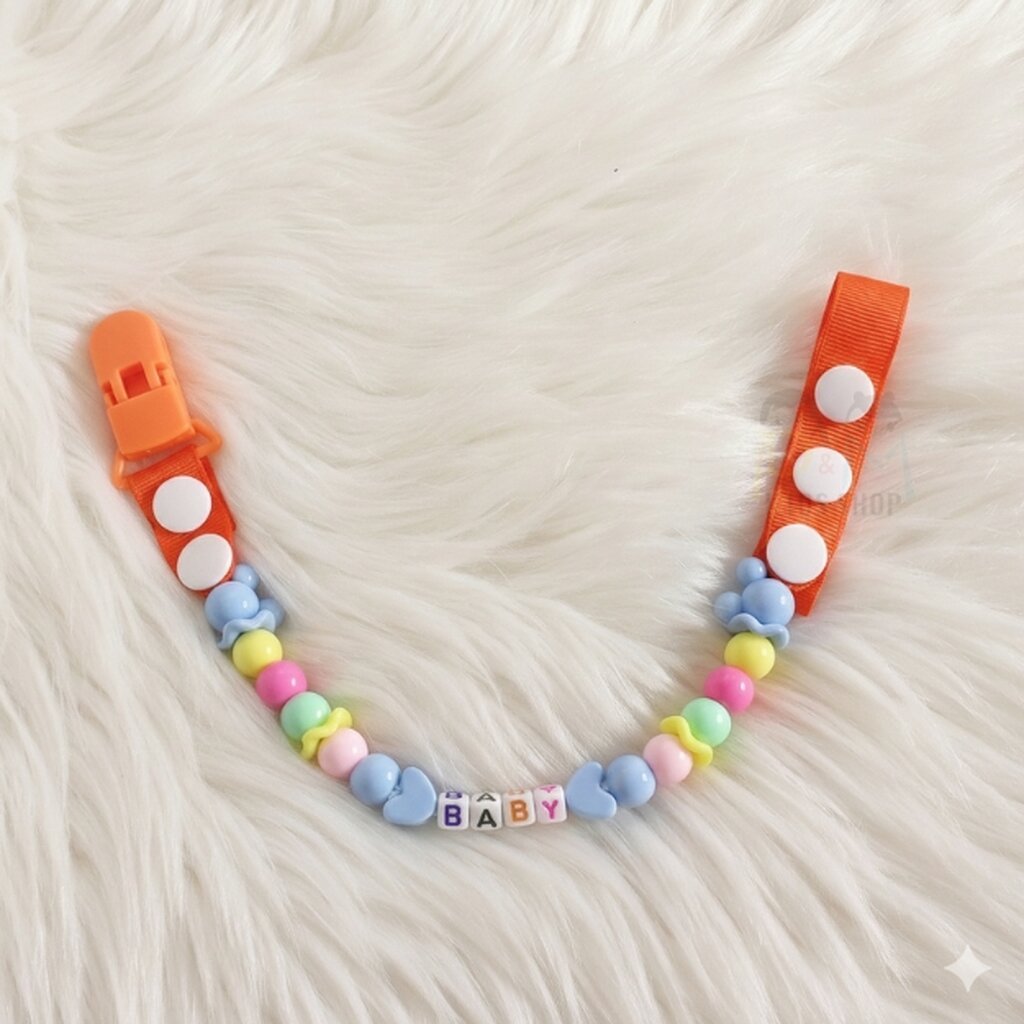 สายคล้องยางกัด ลายลูกปัดเบบี้ ลายเลิฟ สายคล้องกันหล่น สายคล้องจุกหลอก ราคา ถูกที่สุด ดีลบีเคเค แกลเลอรีภาพที่ 6