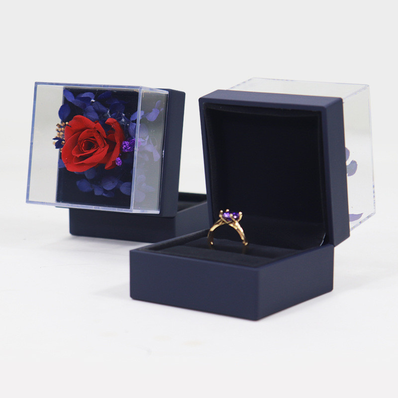Qixi รูปหัวใจกล่องดอกไม้ที่เก็บรักษาไว้กล่องแหวนกล่องสร้อยคอเครื่องประดับกุหลาบจี้กล่องของขวัญคู่กล่