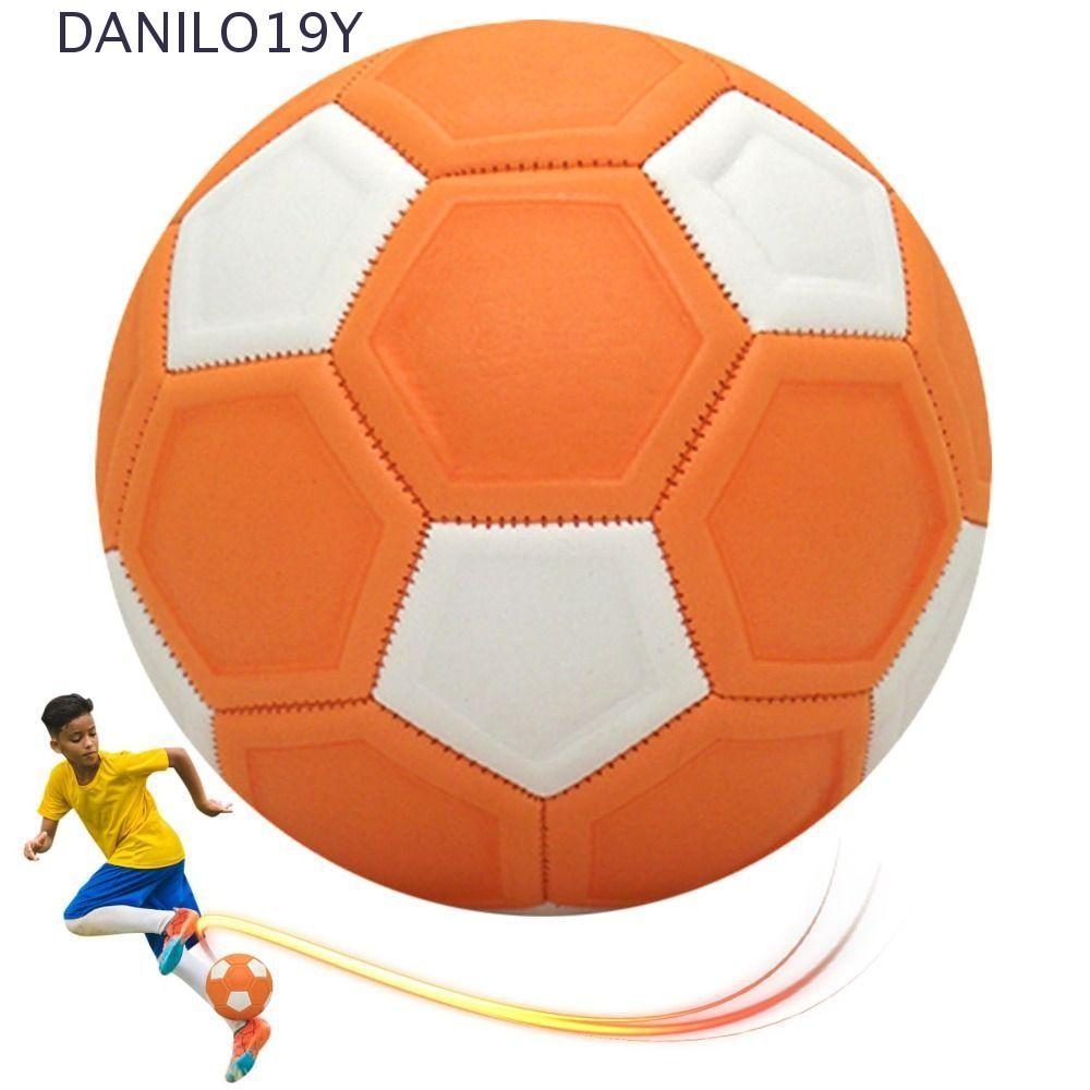 DANILLO19Y Curve Soccer Ball ขนาด 3/4/5 สีส้ม สำหรับฝึกซ้อมและการเล่นในสนามหลังบ้าน