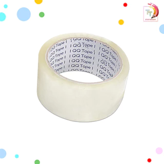 QQ TAPE (คิวคิว เทป) เทปใส เทปขุ่น เทปปิดกล่อง ขนาด 100 หลา หนา 40 / 45 / 47 ไมครอน ( 1 ม้วน )