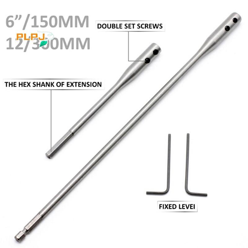 PLPJ EXTENSION Bar ชุด 6 "12" Hex Key เจาะ Bit EXTENSION Bar Paddle Bits ใหม่