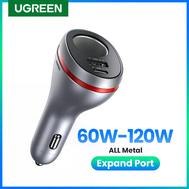 UGREEN 84W USB Car Charger Quick Charge QC PD 4.0 3.0 Fast Charger Adapter ในรถยนต์ไฟแช็ก Original Ugreen ซ็อกเก็ต