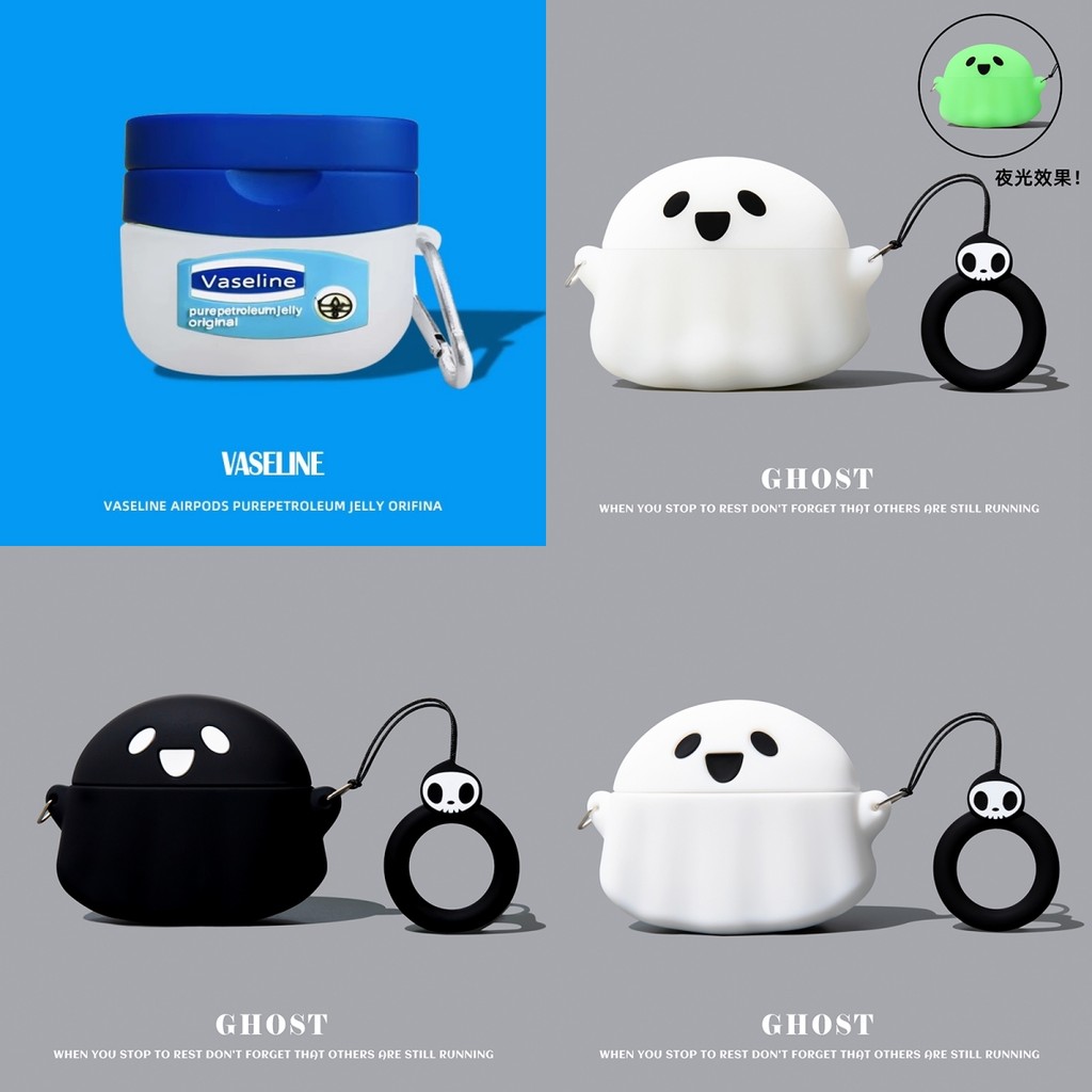 Case for Anker Soundcore R50i NC Cartoon Vaseline Cute Ghost Silicone Soft Case Soundcore R50i NC Cl