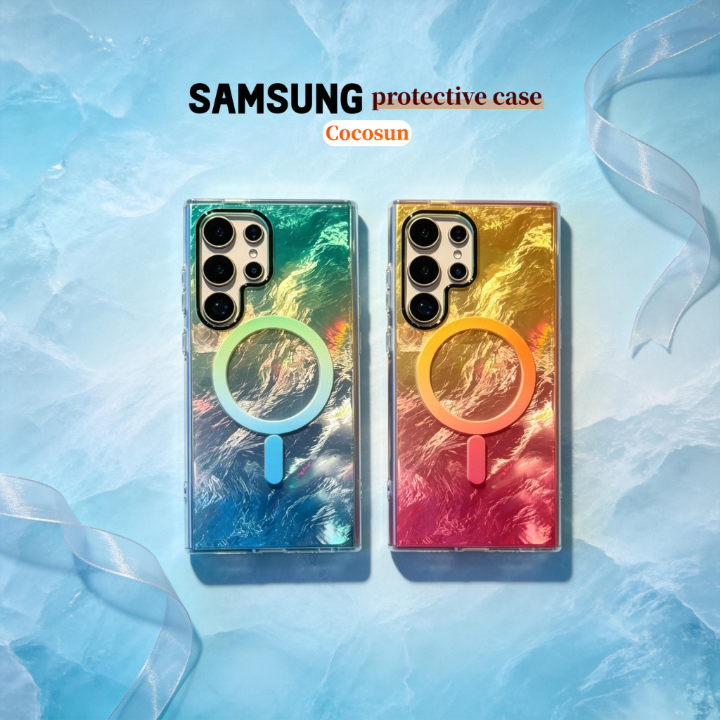 แม่เหล็กดูดแบบธารน้ําแข็งเหมาะสําหรับเคสโทรศัพท์ SAMSUNG S26 Ultra 25 edge 24 plus 23