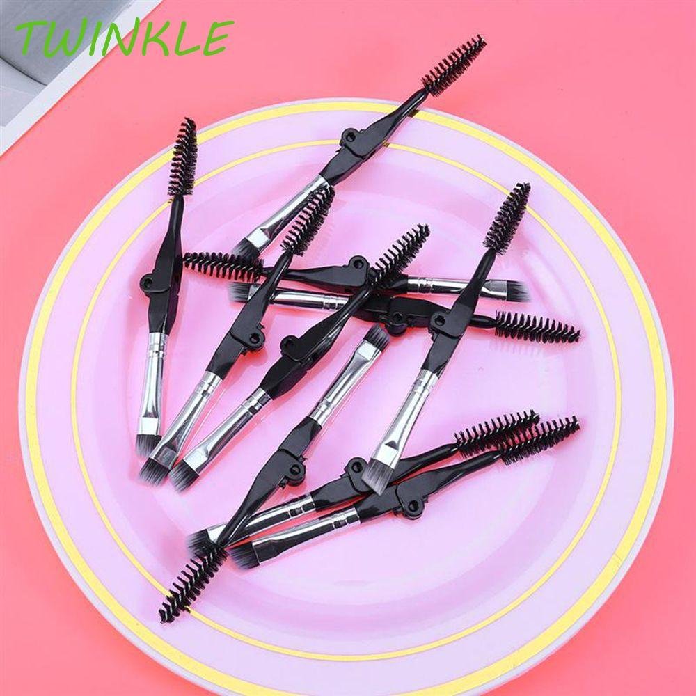 TWINKLE1 แปรงคิ้วพับได้ Travel แปรงแต่งหน้า Girls Portable Spoolie Brush