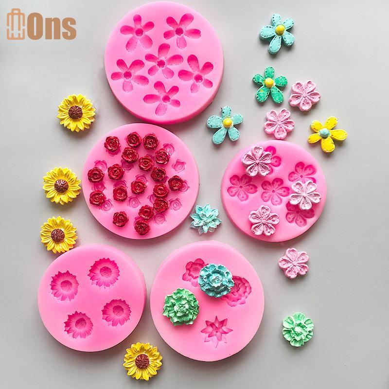 Ons Flower Collection แม่พิมพ์ซิลิโคนสําหรับตกแต่งเค้ก DIY ที่