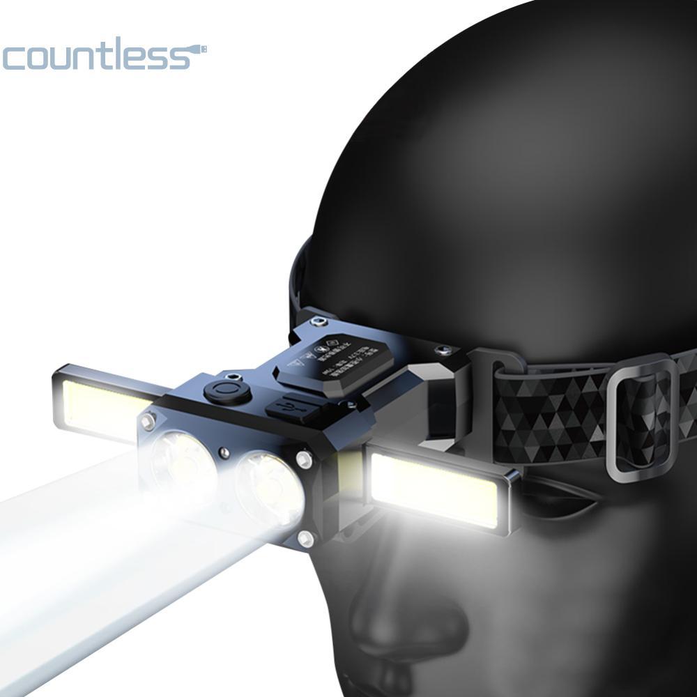 ไฟติดหมวก LED ชาร์จUSB มีเซ็นเซอร์ตรวจจับการเคลื่อนไหว ส่องสว่างสูง สำหรับใช้งานกลางแจ้ง