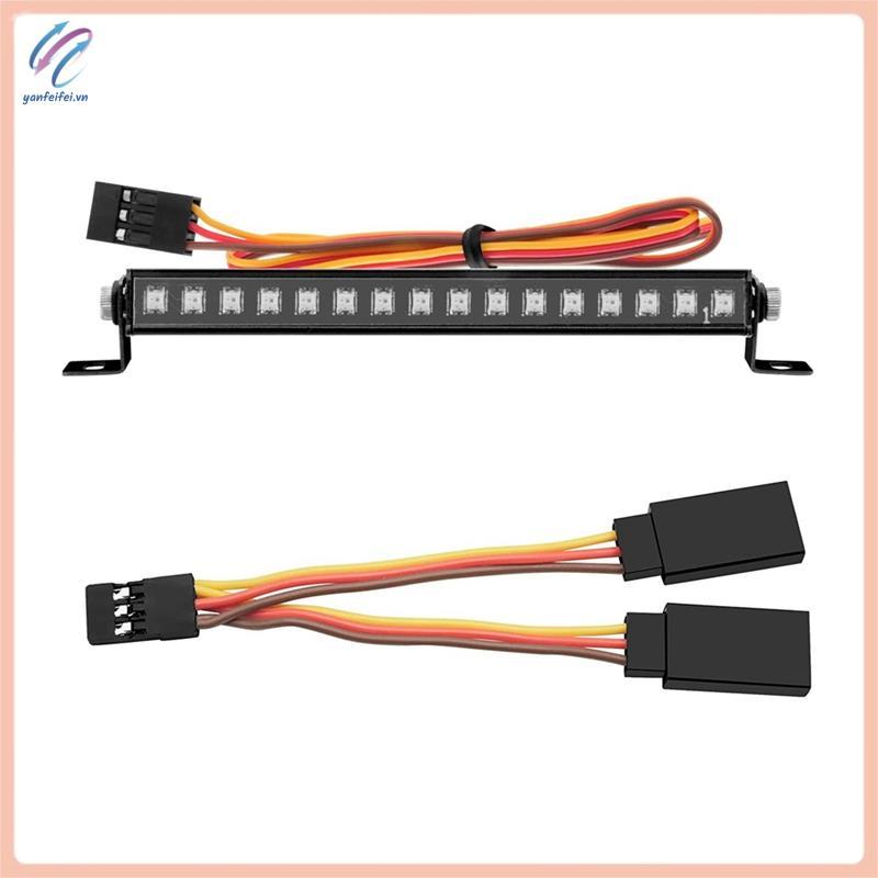 โลหะ 16 LED 8 โหมดไฟหลังคาบาร์โคมไฟหลังคาเปลี่ยนอะไหล่สําหรับ TRX4M TRX4-M 1/18 RC Crawler รถอัพเกรด