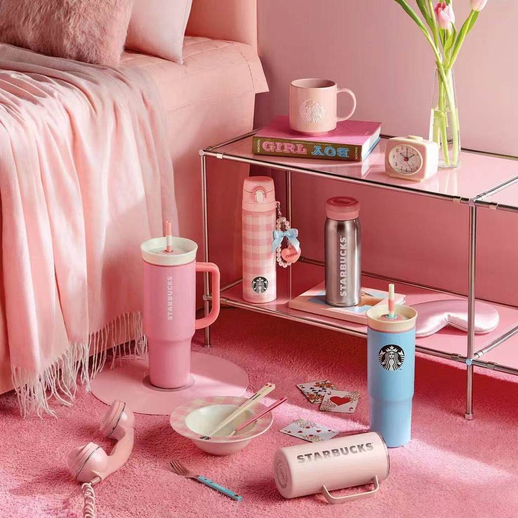 Jiyoon Korea Starbucks 25 Straw Cup วันวาเลนไทน์ Limited Mug Thermos Cup พวงกุญแจ owala