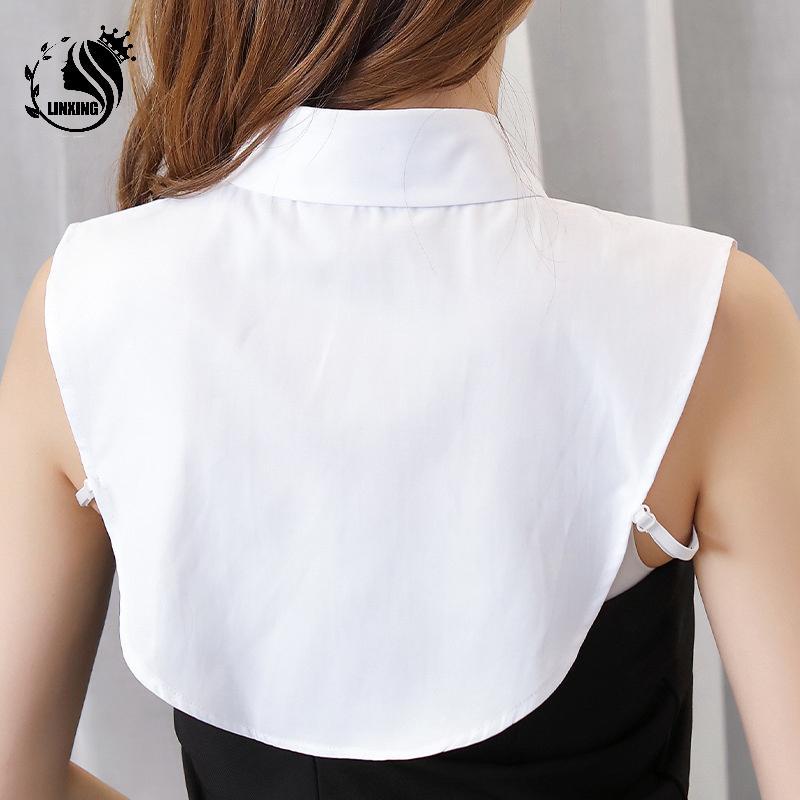 [Mini Spend 0-1.5k] ปลอกคอปลอมสําหรับเสื้อที่ถอดออกได้ Collars เสื้อแข็งเสื้อ Top ผู้ชายผู้หญิง Bla 