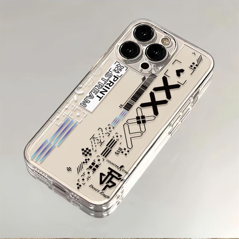 เคสโทรศัพท์โปร่งใสShock-Resistant Soft Caseสร้างสรรค์เกมCSGOพิมพ์เหมาะสําหรับiPhone 13PROMAX 17PRO 1