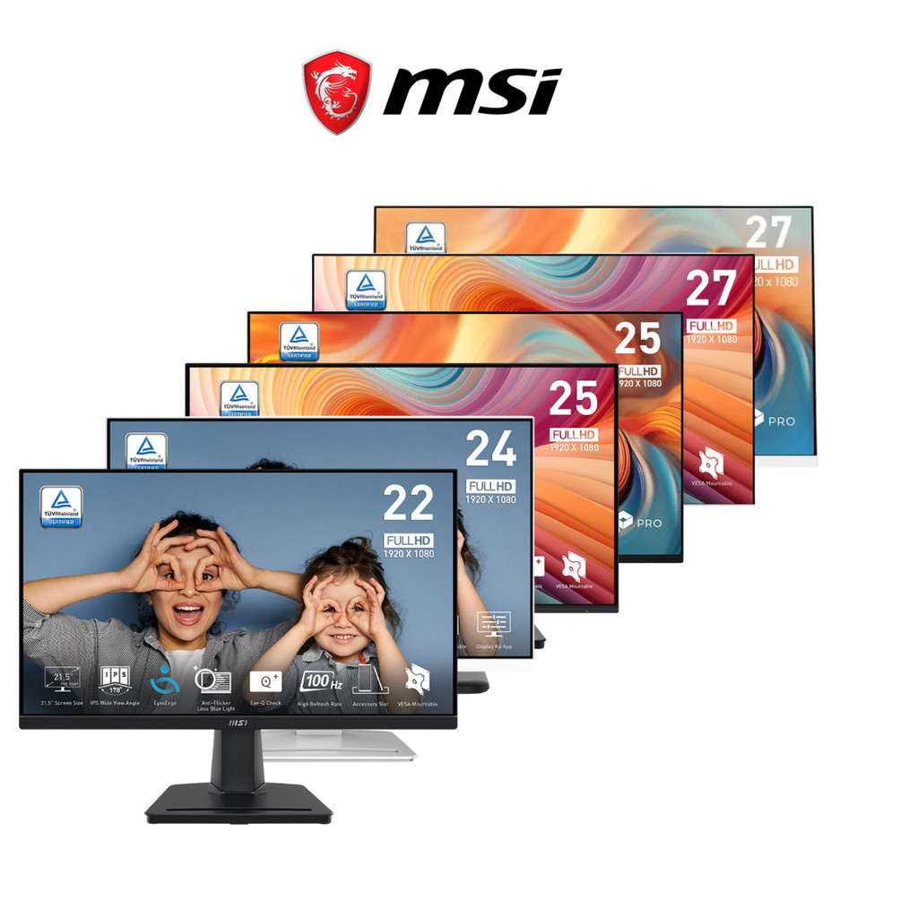 MONITOR จอมอนิเตอร์ MSI PRO MP241W-E14V/MP251L E2/MP251W E2/MP251 E2/MP2412W/MP275W E2 ประกัน 3 ปี