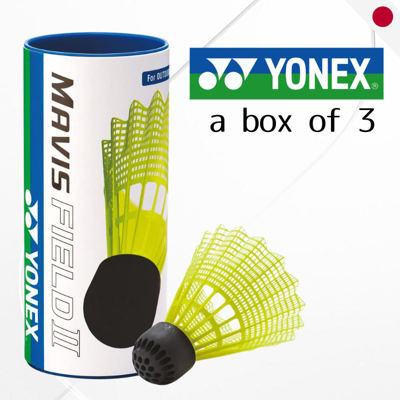 ลูกแบดมินตัน YONEX Mavis Field II - สำหรับเล่นกลางแจ้ง รุ่น M-F2CBP - ดีไซน์กันลม - แพ็คละ 3 ลูก