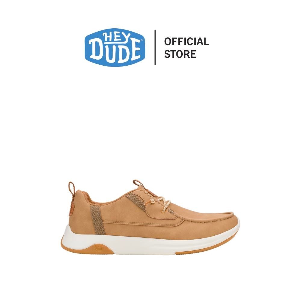 HEYDUDE รองเท้าผ้าใบผู้ชาย WALLY DRIFT CLASSIC รุ่น 43641-2JB - SEPIA TINT/WHITE