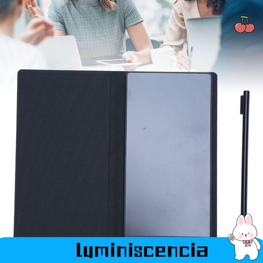 LUMINESCENCI แท็บเล็ตการเขียน LCD, หนัง 6.5 นิ้วเต็มหน้าจอ Digital Notepad, Erasable แขวนปากกาแบบพกพ