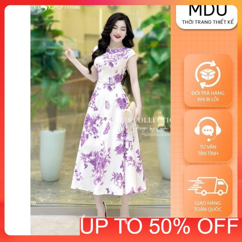 ชุดเดรสผ้าไหม MDU4240 ดีไซน์คอเรือบานหรูหราจาก MDU K22-D3-1