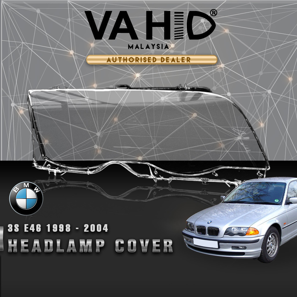 BMW 3 Series E46 98-04 ฝาครอบไฟหน้า เลนส์ไฟหน้าแบบใส เปลี่ยน PC